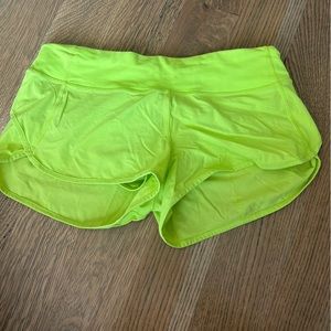 Neon Yellow LuluLemon Shorts